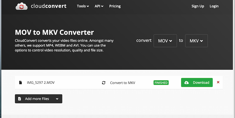 Cloudconvert Download Button