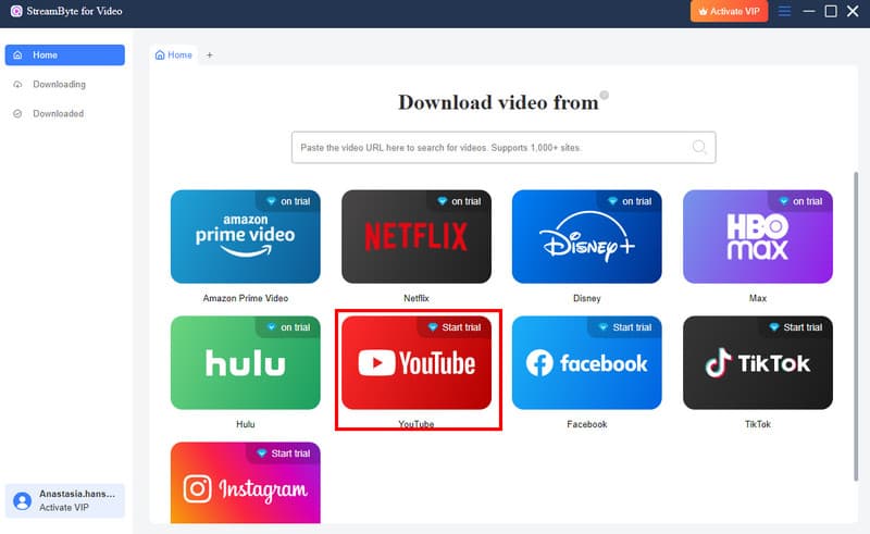 Click Youtube Platform Streambyte