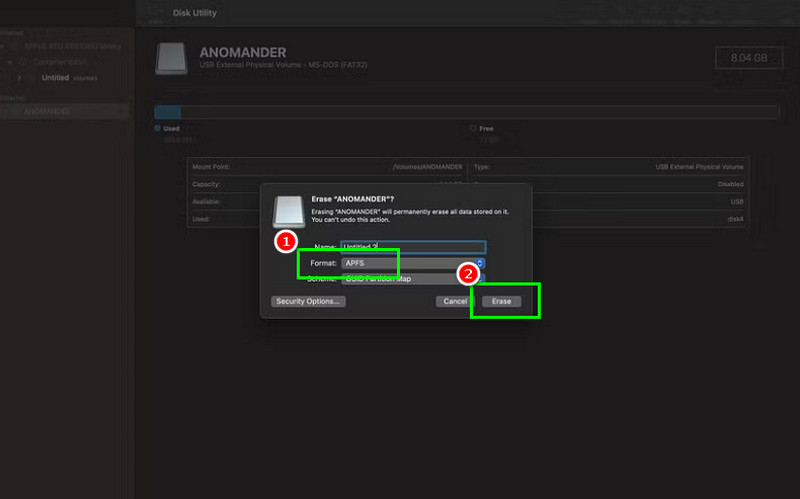 Erase Apfs Format Erase Mac